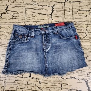 Toxic Jeans Juniors Distressed Denim Skirt size 13